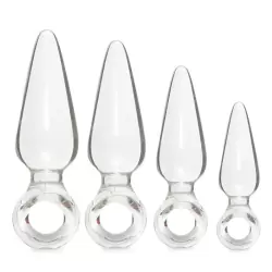 Набор анальных пробок Jolie 4х Trainer Kit – прозрачные