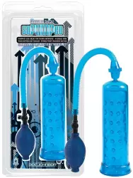 Мужская эрекционная помпа So Pumped с текстурированной вставкой – синий