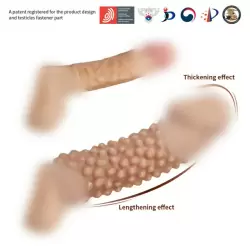 Насадка на фаллос с бугорками размер M, Cock Sleeves