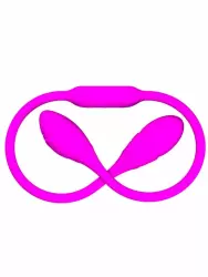 Гибкий вибратор для пар Dream Lover's Whip, 65,5 см, 12 режимов, розовый