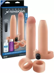 Набор насадок Ultimate Enhancement Kit с вибрацией – телесные	