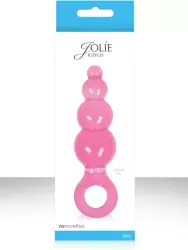 Анальная пробка с кольцом Jolie Ripples Medium – розовая