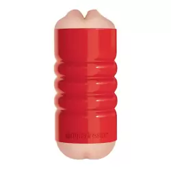 Двухсторонний мастурбатор ротик-анус Tight Grip Mouth & Ass - красный