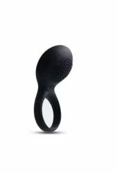 Черное эрекционное виброкольцо с круглым стимулятором, Svakom Tyler