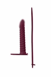 Вибронасадка для двойного проникновения Pure Passion Rori, бордовая