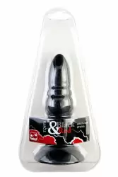 Большая анальная втулка 16 см TOYFA Black&Red – чёрный 
