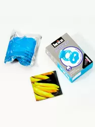 Набор: Виброкольцо Luxe Vibro Дьявол в доспехах, с подхватом мошонки + презерватив 1 шт