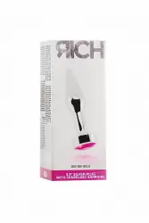 Серебряная анальная пробка с сапфировым кристаллом Silver Plug - Pink Sapphire