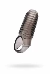 Открытая насадка на пенис TOYFA XLover с петлей на мошонку – серый