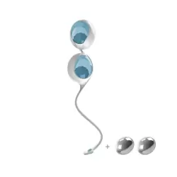 Набор вагинальных шариков Ovo L1 с держателем – голубой