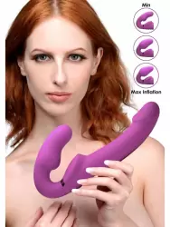 Анатомический страпон Strap U, безремневой, надувной, 24 см, розовый