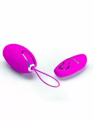 Рельефное виброяйцо PrettyLove Jacqueline, с пультом Д/У, 7,8 см, 12 режимов, фиолетовый