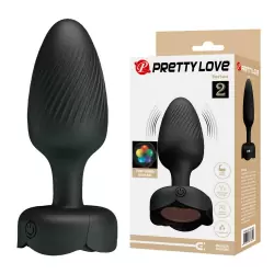 Анальная вибропробка с разноцветной подсветкой VARIAN