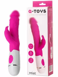 Вибратор с клиторальным стимулятором кроликом TOYFA A-Toys Mist – розовый