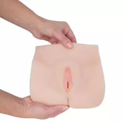 Реалистичная вагина и анус Magic Flesh Shaved Pussy с вибрацией – телесная