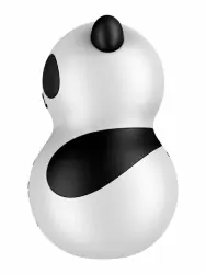 Вакуумный стимулятор клитора Satisfyer POCKET PANDA, технология Air Pulse, 8,8 см, 23 режима, в форме панды, черный с белым