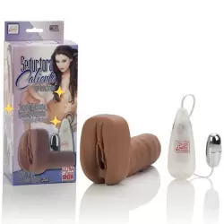 Реалистичный мастурбатор Seductora Caliente с вибрацией – коричневый