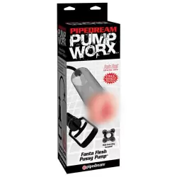 Вакуумная помпа Fanta Flesh Pussy Pump с насадкой-уплотнителем в виде вагины - прозрачный