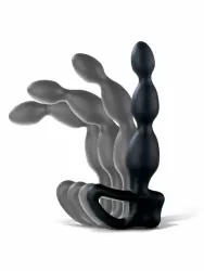 Гибкий стимулятор простаты Mystim Big Bend-it!, 18 см, силикон, черный