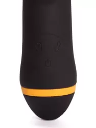 Вибратор с клиторальным стимулятором Pornhub Turbo Rabbit - черный