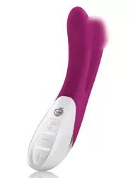 Двойной вибратор Mystim Bon Aparte, 25 см, 8 режимов, фиолетовый