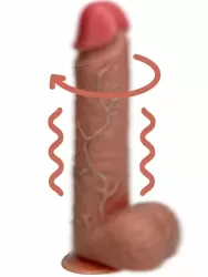 Фаллоимитатор RealRock Shots Toys, с функцией вибрации и ротации, 10 режимов