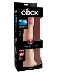 Фаллоимитатор на присоске King Cock Plus 9 Triple Density Cock - Flesh