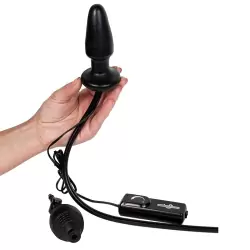 Анальная пробка-расширитель Vibrator с вибрацией – черная