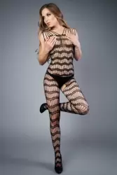 Боди-комбинезон Impulse в горизонтальную полоску - черный, S-L