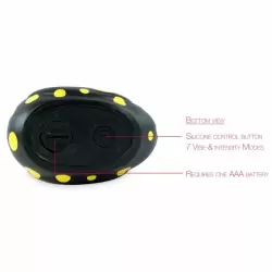 Вибратор-уточка Big Teaze Toys I Rub My Duckie 2.0, чёрный с жёлтым