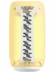 Мастурбатор Tenga Puffy Custard Yellow, 16.5 см, ТЭП, желтый