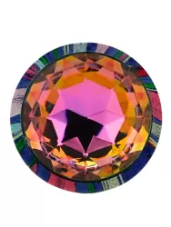 Анальная пробка Kanikule, с ограничителем в форме кристалла, размер S, бирюзовая