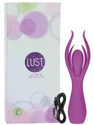Вибромассажер с двойными лепестками Lust by Jopen L7 перезаряжаемый – фиолетовый