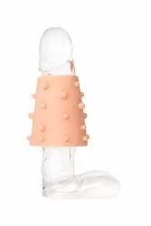 Насадка в форме конуса с дополнительной стимуляцией для женщины ToyFa XLover Soft booster – телесный 