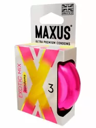 Гладкие презервативы MAXUS Exotic Mix, ароматизированные, 18 см, 3 шт
