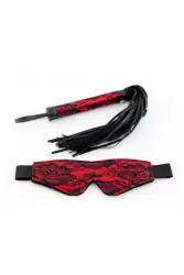 Кружевной набор маска и флоггер TOYFA Marcus – красный
