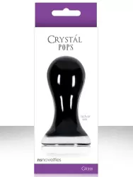 Анальный стимулятор Crystal Pops Large из стекла – черный