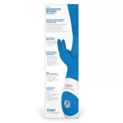 Перезарежаемый анальный стимулятор кролик The Backdoor Beaded Rabbit с шариками и ротацией - синий