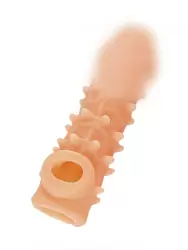 Реалистичная насадка на пенис с бугорками «Cock sleeve» (средняя), Kokos