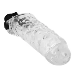 Насадка-страпон с ремешком Extension - прозрачный