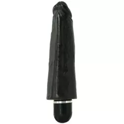 Вибромассажер King Cock 8'' с реалистичной насадкой – черный