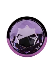 Фиолетовая алюминиевая текстурная анальная пробка Large