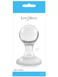 Анальная пробка Luna Balls средняя – прозрачная