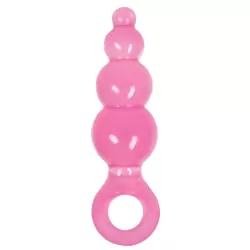 Анальная пробка с кольцом Jolie Ripples Mini – розовая