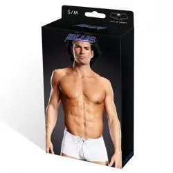 Белые боксеры BlueLine на шнуровке – S/M