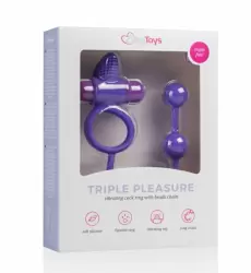 Анальная цепочка с эрекционным кольцом Easy Toys