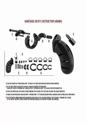 Насадка на пенис из пвх #01 Chastity 3.5 Inch Cock Cage Black