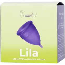 ГИГИЕНИЧЕСКАЯ МЕНСТРУАЛЬНАЯ ЧАША EROMANTICA, СИЛИКОН, РОЗОВАЯ, L