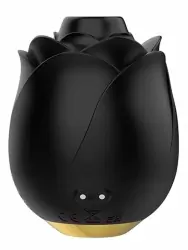 Бесконтактный стимулятор клитора Fifty Shades of Grey Hearts & Flowers, 4 режима, 7,6 см, в форме розы, черный