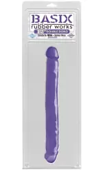 Двойной фаллоимитатор Basix Rubber Works 12 - фиолетовый
